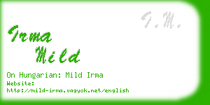 irma mild business card